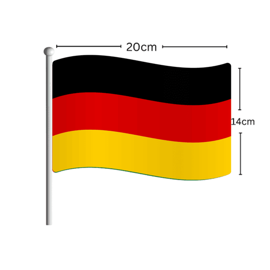 GERMANY Flag Stick 14CM*20CMعلم ألمانيا على عصا 14 × 20 سم