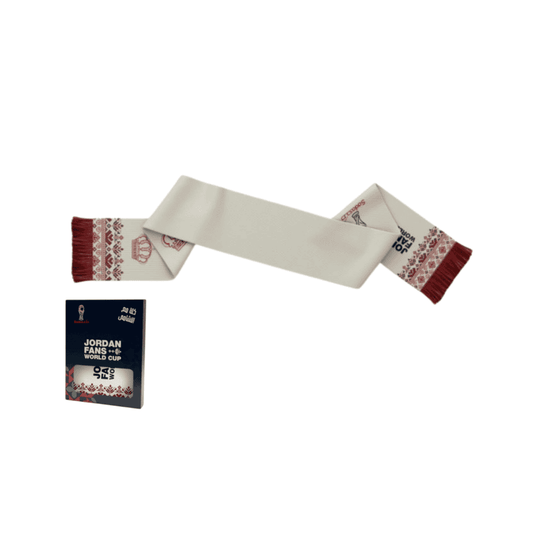 JORDAN World Cup 2026 Fans Ketan Scarf Beige وشاح كتان لمشجعي الأردن – كأس العالم 2026 (بيج)