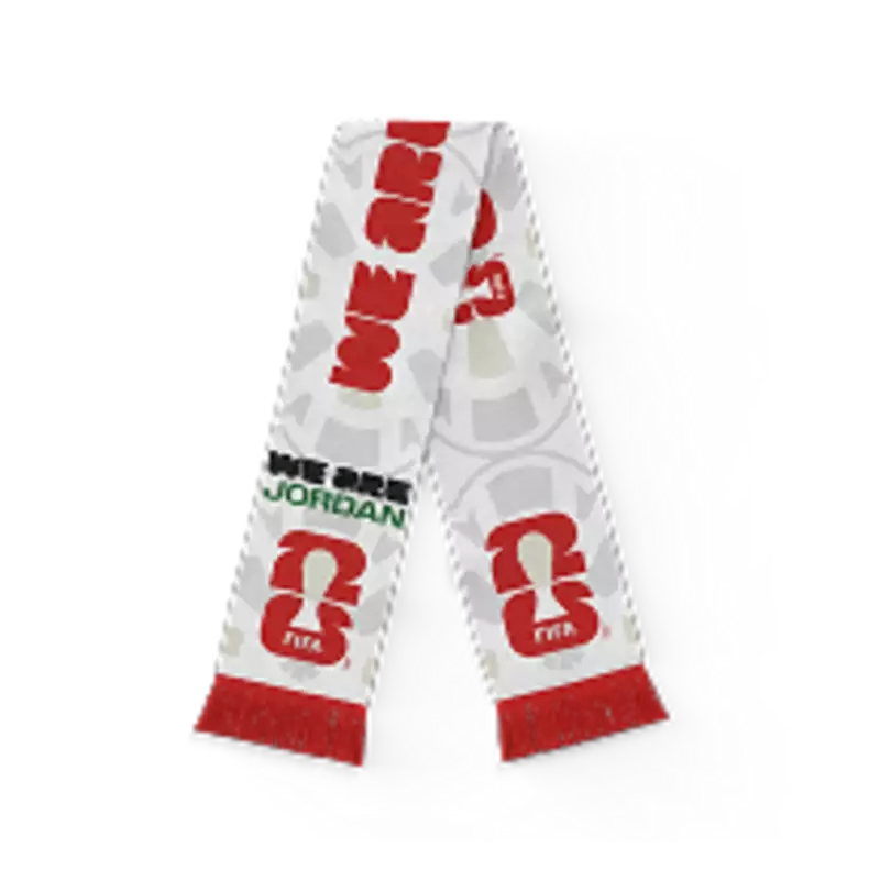 JORDAN World Cup 2026 Fans Ketan Scarf Red وشاح كتان لمشجعي الأردن – كأس العالم 2026 (أحمر)