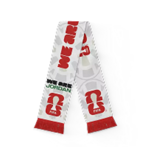 JORDAN World Cup 2026 Fans Ketan Scarf Red وشاح كتان لمشجعي الأردن – كأس العالم 2026 (أحمر)