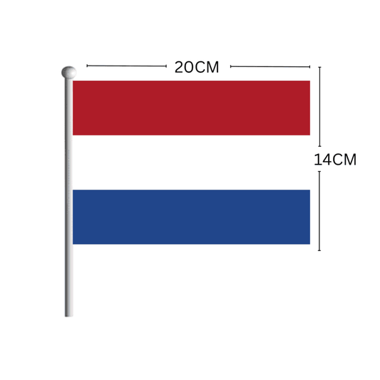علم هولندا على عصا 14 × 20 سم NETHERLANDS Flag Stick 14CM*20CM