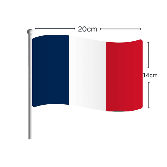 FRANCE Flag Stick 14CM*20CMعلم فرنسا على عصا 14 × 20 سم