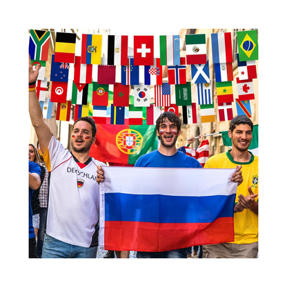 World Cup 48 Countries Flag Bunting Rope (14x20cm Flags, 18m Length)