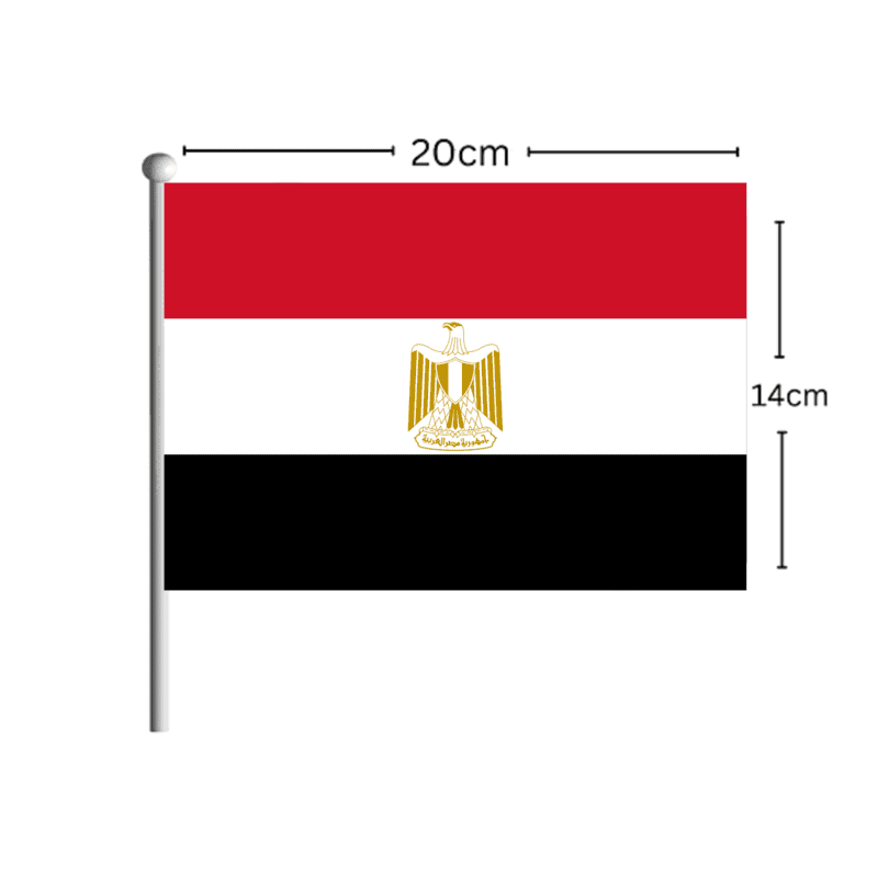 EGYPT Flag Stick 14CM*20CM علم مصر على عصا 14 × 20 سم