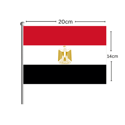 EGYPT Flag Stick 14CM*20CM علم مصر على عصا 14 × 20 سم