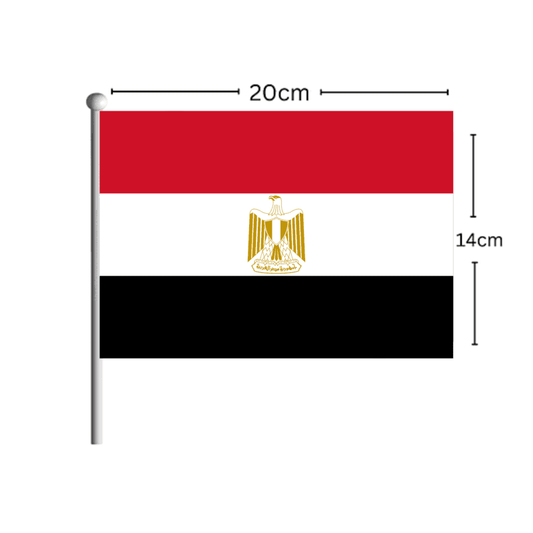 EGYPT Flag Stick 14CM*20CM علم مصر على عصا 14 × 20 سم