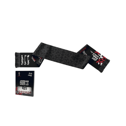 JORDAN World Cup 2026 Fans Ketan Scarf Black وشاح كتان لمشجعي الأردن – كأس العالم 2026 (أسود)