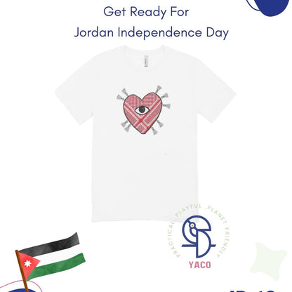Independence Day Kids T-Shirt – Unique Keffiyeh Design تي شيرت أطفال عيد الاستقلال – تصميم الكوفية بشكل مميز