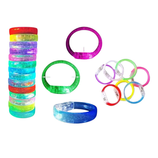 LED Light Bracelet – 1 PCS, Battery Powered Glow Wristband, Light-Up Party Accessory for Events, Festivals & Night Parties سوار LED مضيء – قطعة واحدة، يعمل على البطارية، إكسسوار مضيء للحفلات والمناسبات والسهرات
