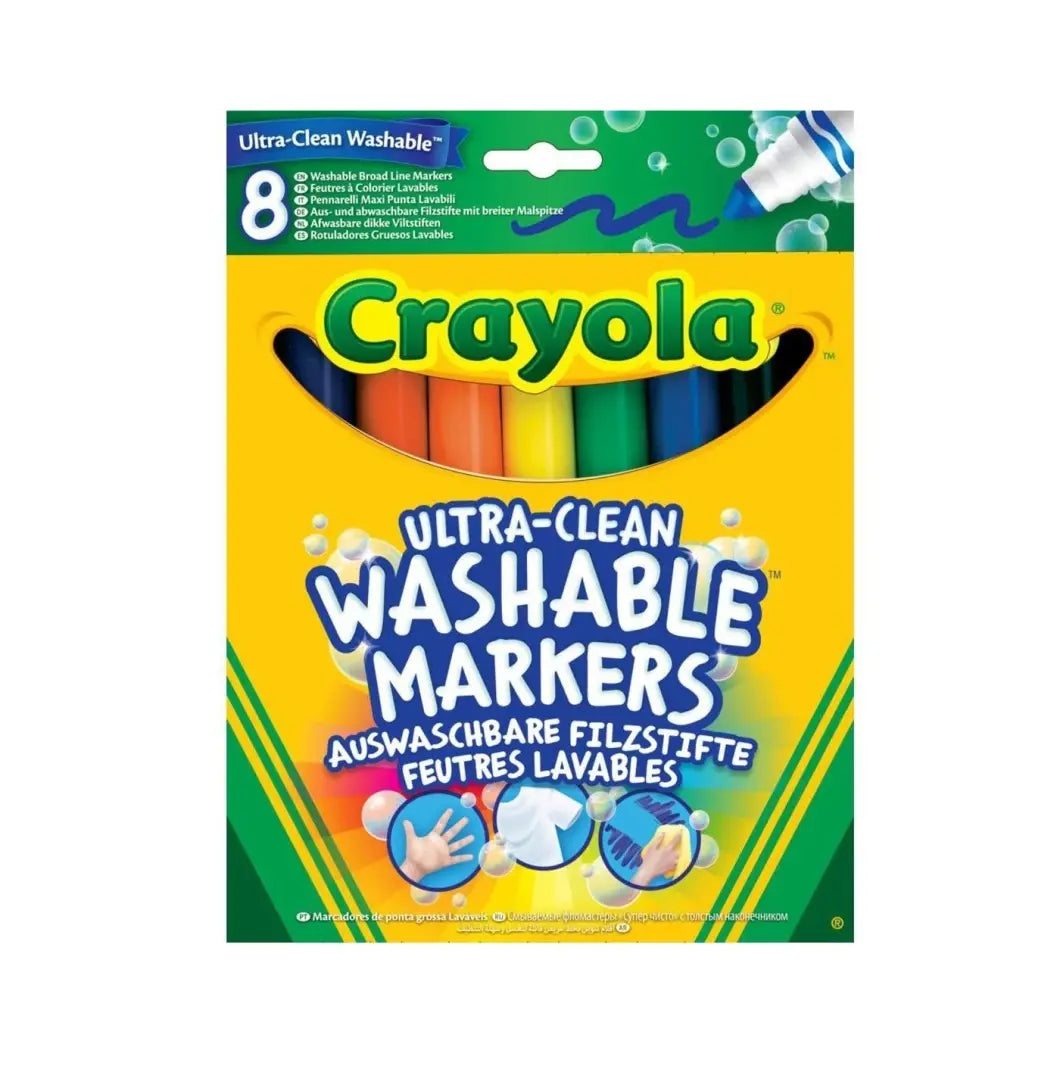 Crayola 8 Ultra Clean Washable Markers Broad Line