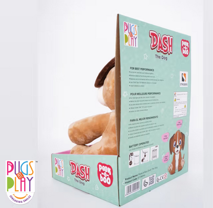 PUGS AT PLAY - PEEK A BOO DASH 10IN لعبة الكلب داش  المحشو