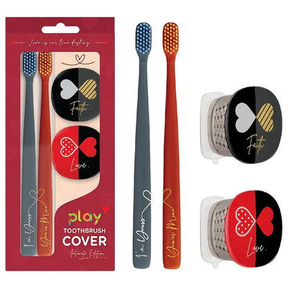 Toothbrush Cover & Toothbrush Flp Play Ilove 2in1 Combo Pack / Simplicity طقم فرشاة أسنان وغطاء