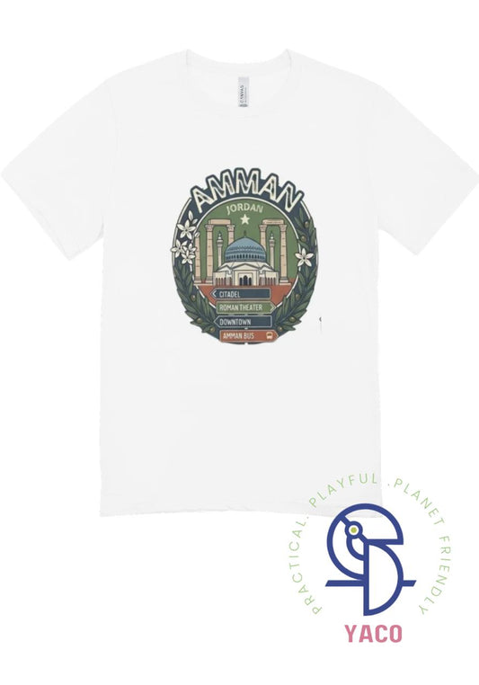 تيشيرت Made in Jordan for kids –  تصميم بسيط وعصري بطابع محلي للاطفال Made in Jordan T-Shirt – Clean & Modern Local Style