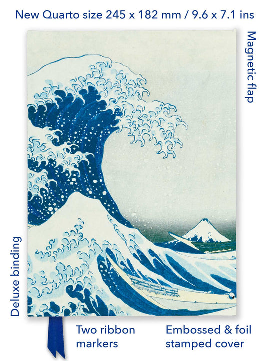 Book: Katsushika Hokusai: The Great Wave (Foiled Quarto Journal)