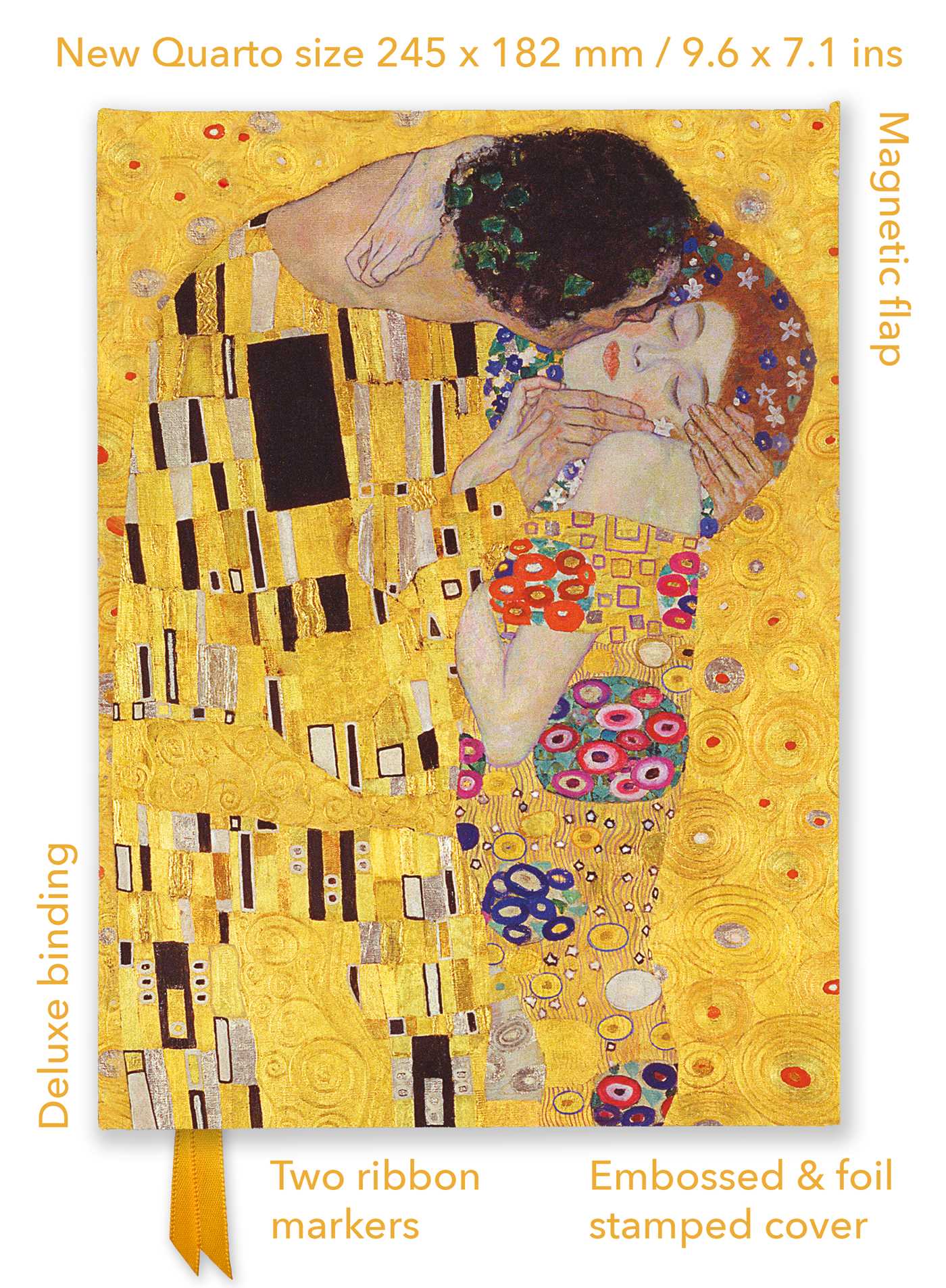 Book: Gustav Klimt: The Kiss (Foiled Quarto Journal)