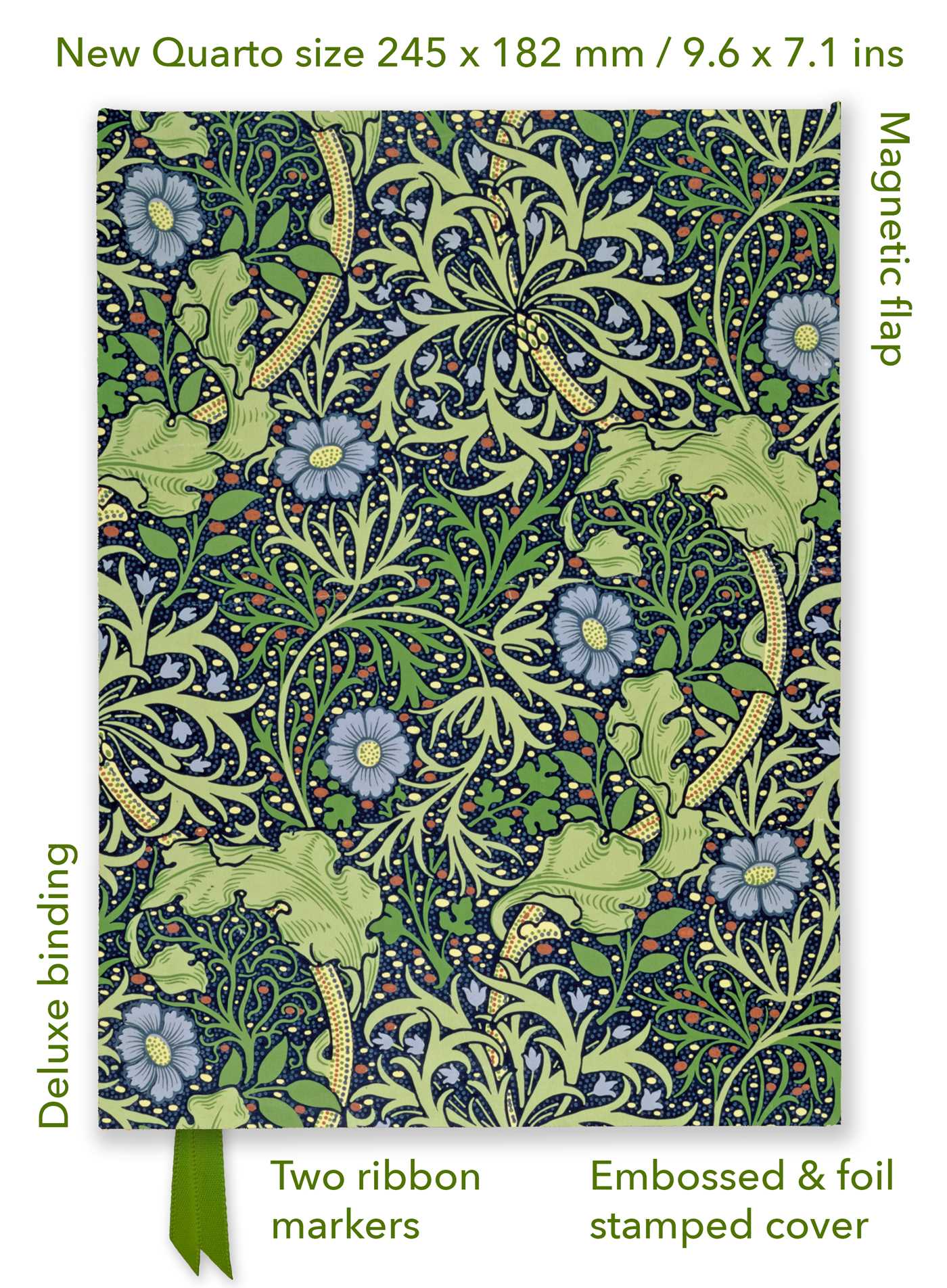 Book: William Morris: Seaweed (Foiled Quarto Journal)