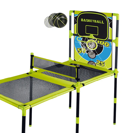Aojie Sport - 3 In 1 Combo Set (Table Tennis, Toss Game & Basketball Set)- مجموعة ألعاب : تنس الطاولة، لعبة التصويب، وكرة السلة للأطفال
