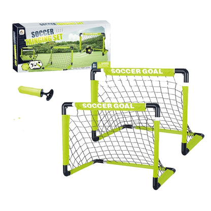 Aojie Sport - Foldable Soccer Goal Set (W/ 5.5 " Ball)- مجموعة مرمى كرة قدم قابلة للطي(هدف كرة قدم للأطفال مع كرة مقاس 5.5 إنش)