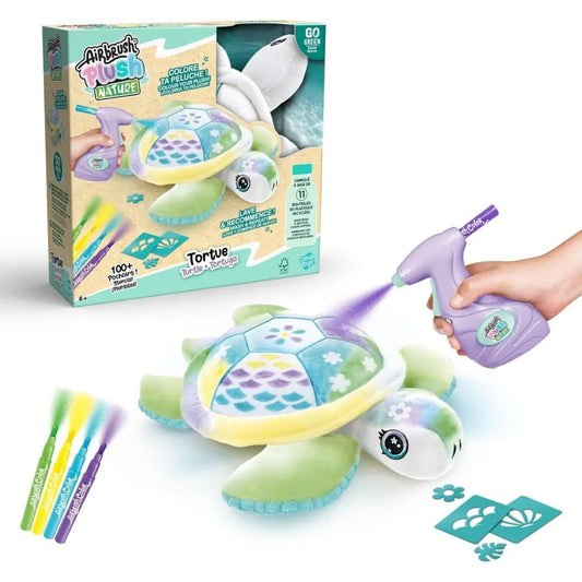AIRBRUSH PLUSH NATURE - GREEN TURTLE