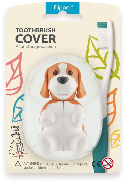 Toothbrush Cover  Flp Fun Animal / Beagle غطاء فرشاة أسنان للأطفال بشكل كلب بيجل لطيف ومرح