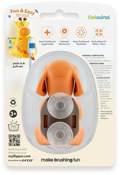 Toothbrush Cover  Flp Fun Animal / Beagle غطاء فرشاة أسنان للأطفال بشكل كلب بيجل لطيف ومرح