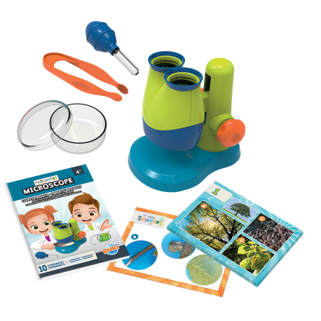 Buki France Mini Sciences Children’s First Basic Toy Microscope 10X Magnification Lab Science Kit for Kids Age 4 to 8