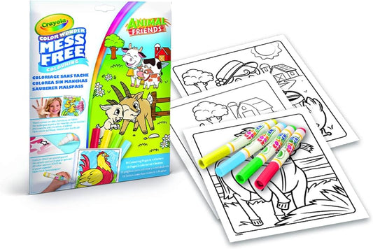 CRAYOLA COLOR WONDER SET ANIMAL FRIENDS, FOLDALOPE, 4 MARKERS