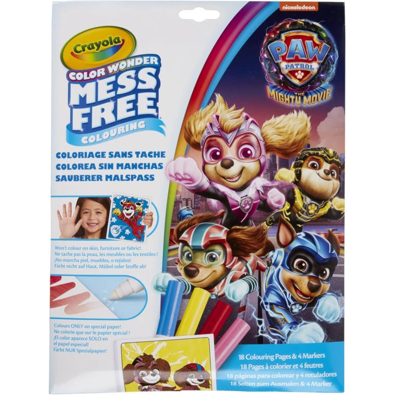 CRAYOLA COLOR WONDER SET PAW PATROL, FOLDALOPE, 4 MARKERS