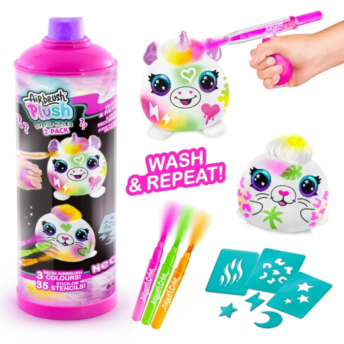 Kitty Airbrush Plush With Spray