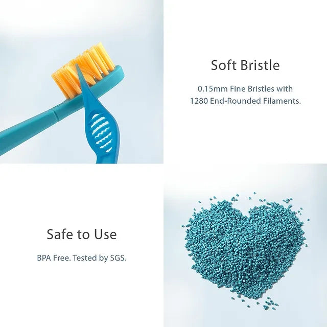 Toothbrush Cover & Toothbrush Flp Fun Animal (Combo Pack )/ Cow طقم فرشاة أسنان مع غطاء للأطفال بشكل بقرة لطيفة ومرحة