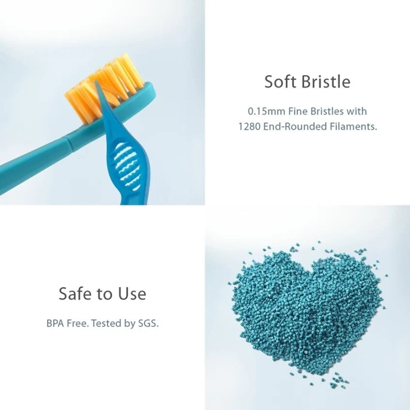 Toothbrush Cover & Toothbrush Flp Fun Animal Combo Pack / Giraffe  طقم فرشاة أسنان للأطفال مع غطاء بشكل زرافة لطيفة ومرحة