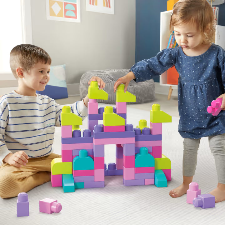 MB First Builders Big Building Bag 80pcs Pink