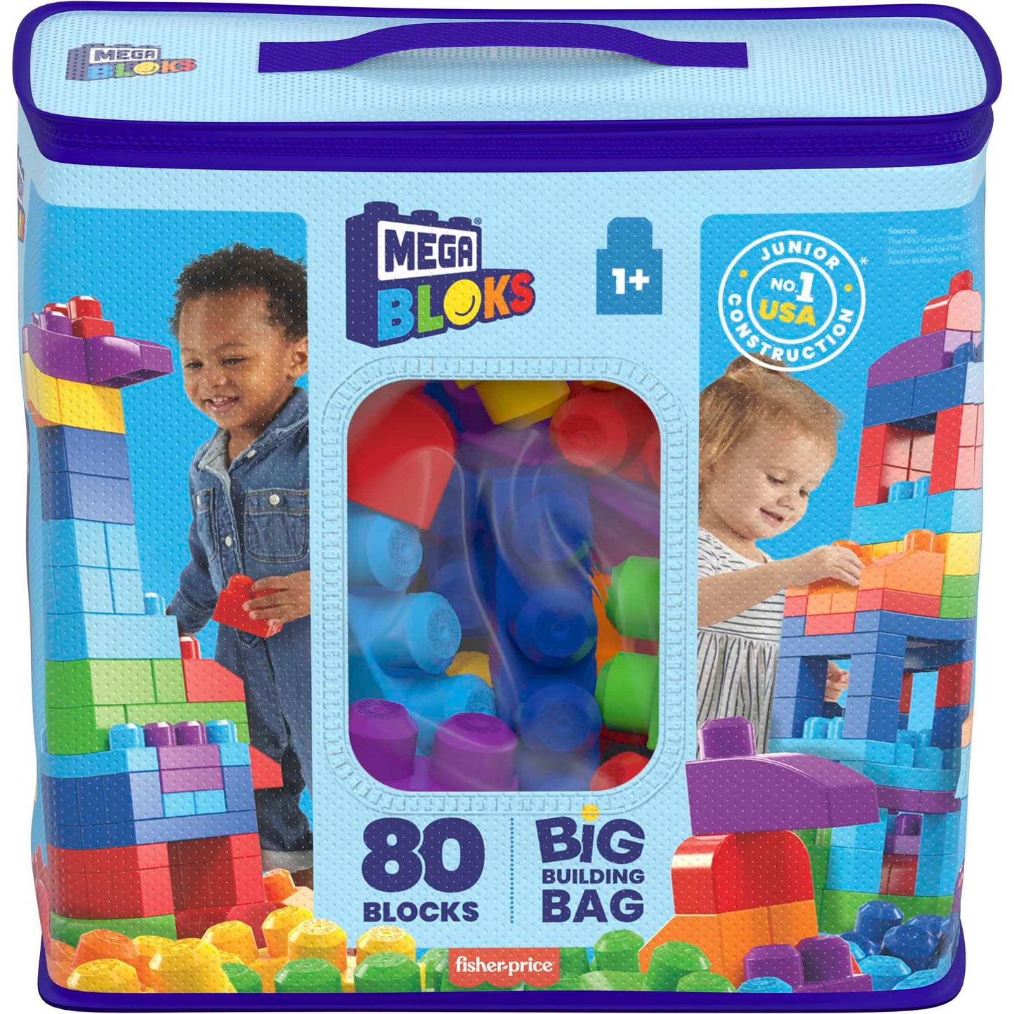 MB First Builders Big Building Bag 80pcs Classic