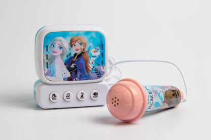 Disney - Frozen Mini Karaoke Machine With Belt Hook - Age 3+ | ديزني - آلة الكاريوكي الصغيرة مع مثبت الحزام - فروزن - العمر +3