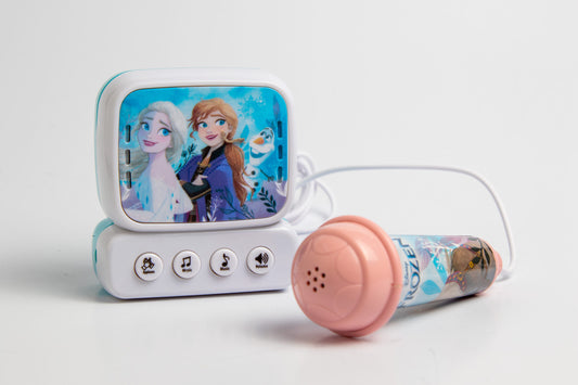 Disney - Frozen Mini Karaoke Machine With Belt Hook - Age 3+ | ديزني - آلة الكاريوكي الصغيرة مع مثبت الحزام - فروزن - العمر +3