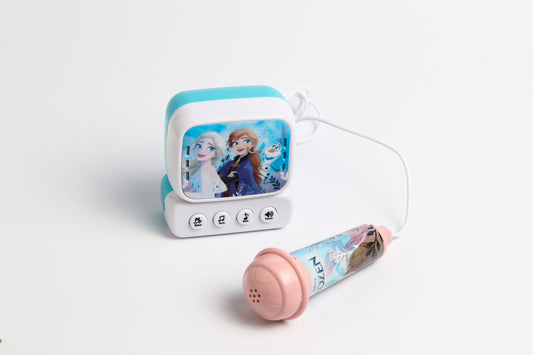Disney - Frozen Mini Karaoke Machine With Belt Hook - Age 3+ | ديزني - آلة الكاريوكي الصغيرة مع مثبت الحزام - فروزن - العمر +3