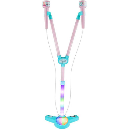 Disney - Frozen RGB Double Mic Stand - BT - Age 3+ | ديزني - حامل ميكروفون مزدوج RGB مع البلوتوث - العمر 3+