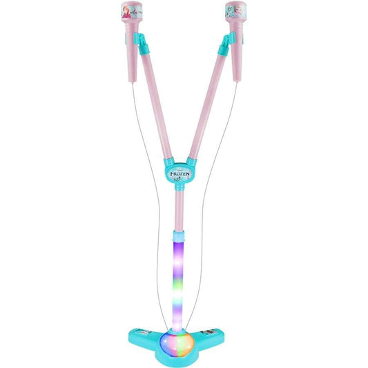 Disney - Frozen RGB Double Mic Stand - BT - Age 3+ | ديزني - حامل ميكروفون مزدوج RGB مع البلوتوث - العمر 3+
