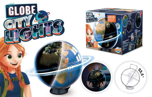 Educational Toy, Buki France, 2 in 1 Light Up Rotating Globe, 20 cm