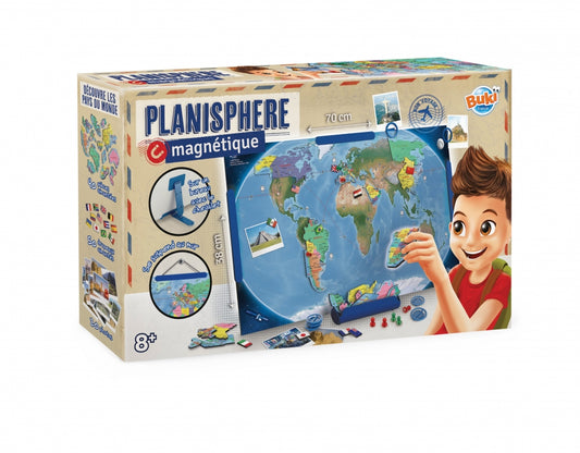 Educational set, Buki France, Magnetic world map, 70 x 38 cm, 146 pieces