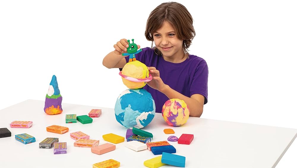 Jovi Modelling Clay Plastilina Box 37 Bars 15gm Assorted Colours, Vegetable-based modeling clay