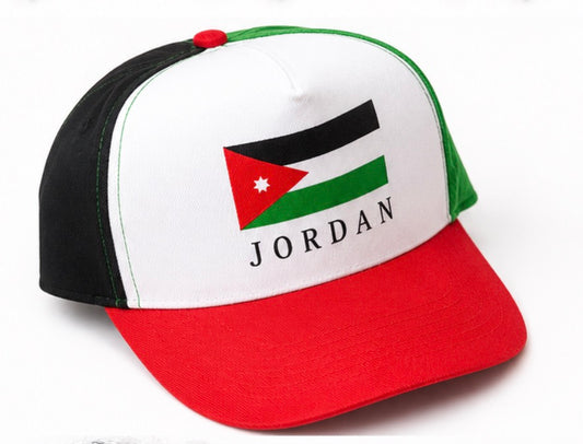 كاب طاقيه علم الأردن للاحتفالات الوطنية وعيد الاستقلال Jordan Flag Cap for National Celebrations and Independence Day