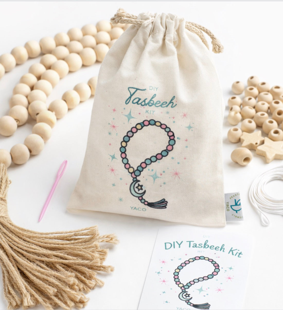 DIY Tasbeeh Kit for Kids – Create Your Own Prayer Beads Set -أدوات صنع مسبحة للأطفال – اصنع مسبحتك الخاصة بسهولة