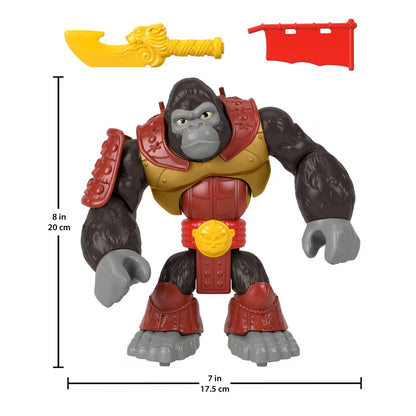Imaginext Silverback Gorilla Smash Punching Action Figure For Preschool Kids, 3 Pieces