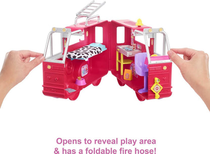 Barbie Chelsea Can Be Doll & Toy Fire Truck Playset with Blonde Small Doll, 2 Pets