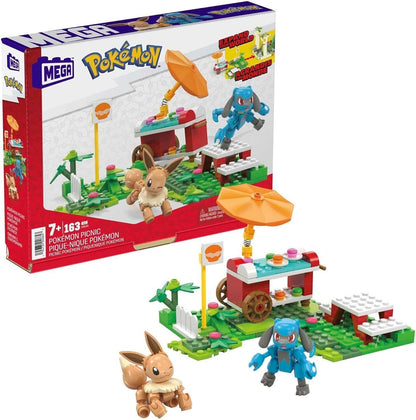MEGA POKEMON PICNIC WITH EEVEE & RIOLU FIGURES BUILDABLE SET 163 PCS NEW IN BOX