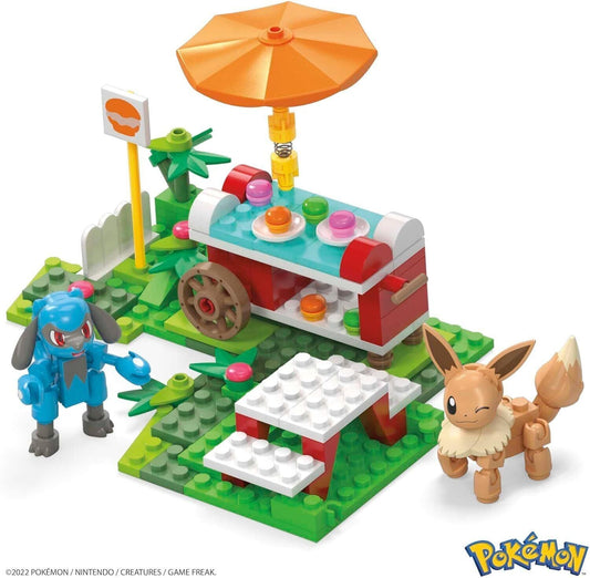 MEGA POKEMON PICNIC WITH EEVEE & RIOLU FIGURES BUILDABLE SET 163 PCS NEW IN BOX