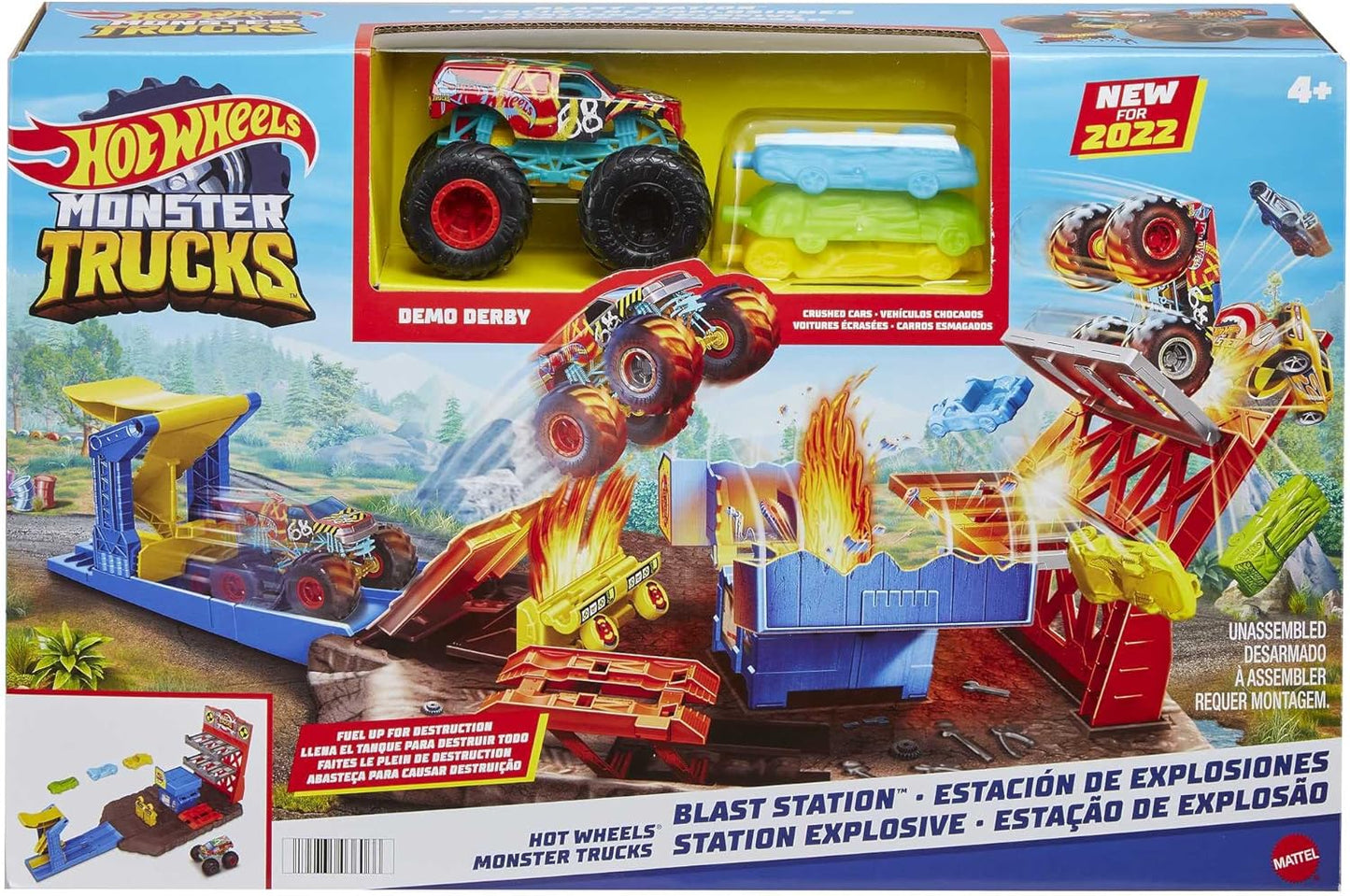 Hot Wheels Monster Trucks Blast Station Spielset
