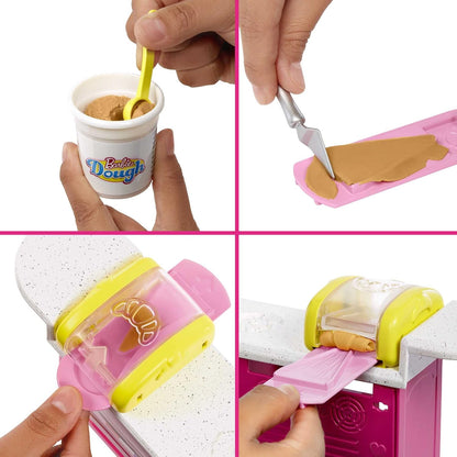 "Barbie Malibu Baking Set with Doll, Dough & 18 Accessories – Ages 5 and Up  "