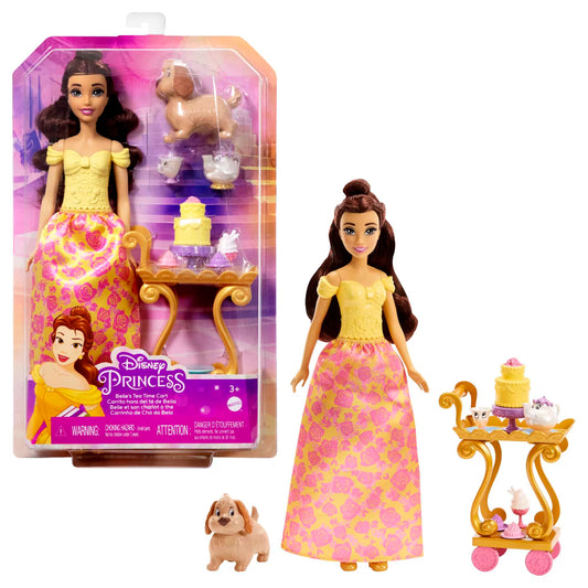 "Disney Princess Belle Tea Time Doll & Cart Playset – Age 3+  "
